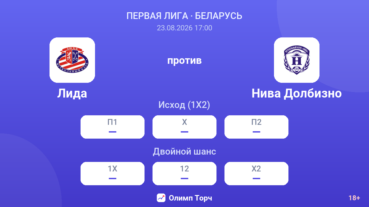 Лида — Нива Долбизно — коэффициенты