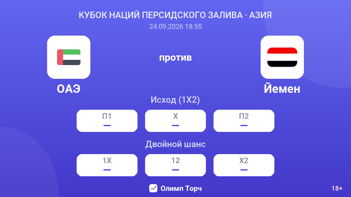 ОАЭ — Йемен — коэффициенты