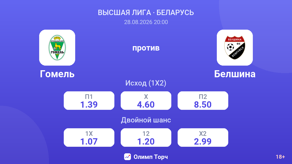 Гомель — Белшина — коэффициенты